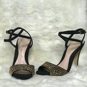 Black & gold Aldo heels
